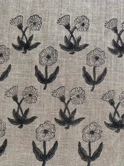 Linen fabric, Fabric by yard, Hand printed fabric, Block Print Fabric, Indian Fabric