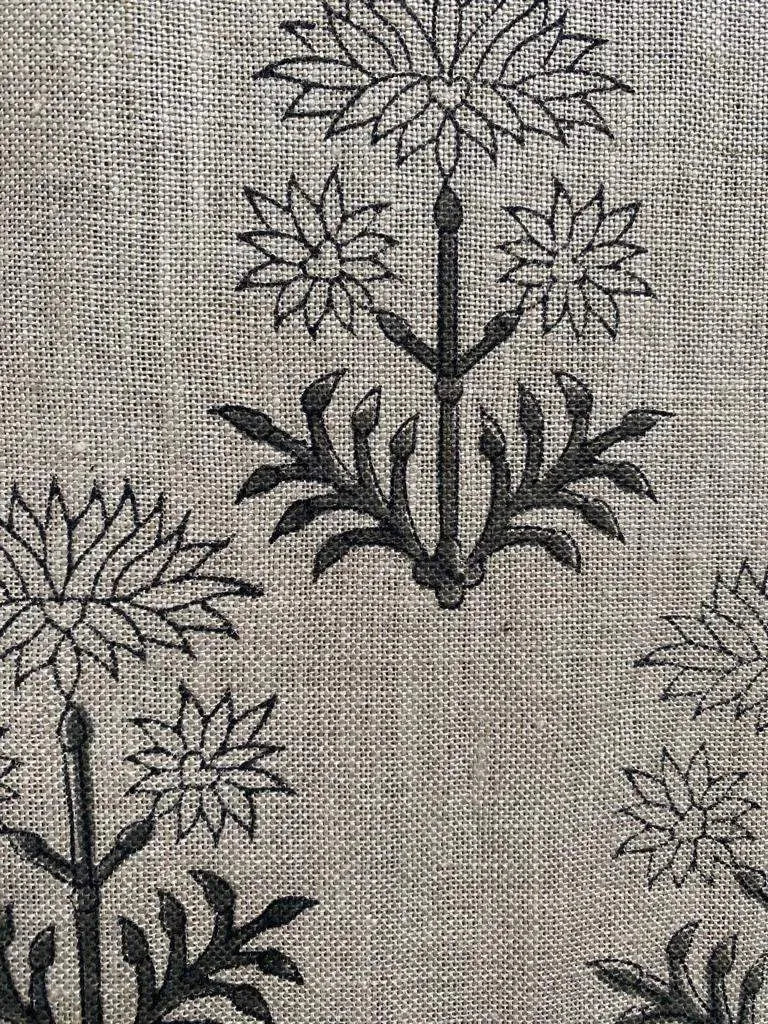 Xanira Block Print Handloom Linen Fabric