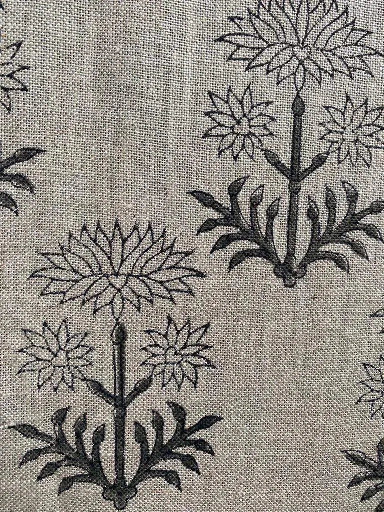 Xanira Block Print Handloom Linen Fabric