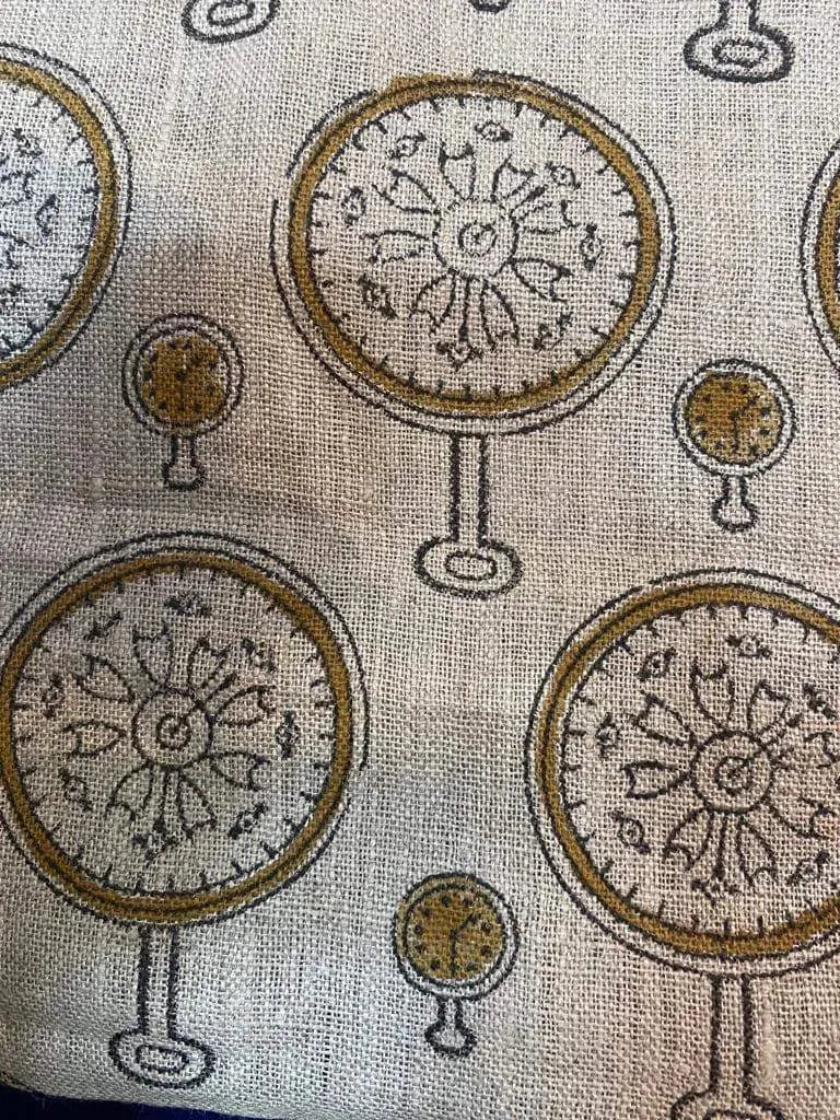 Gwynda Block Print Handloom Linen Fabric