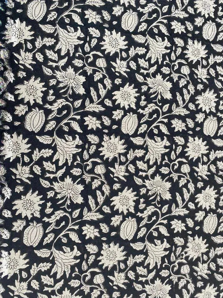 Ysolde Block Print Handloom Linen Fabric