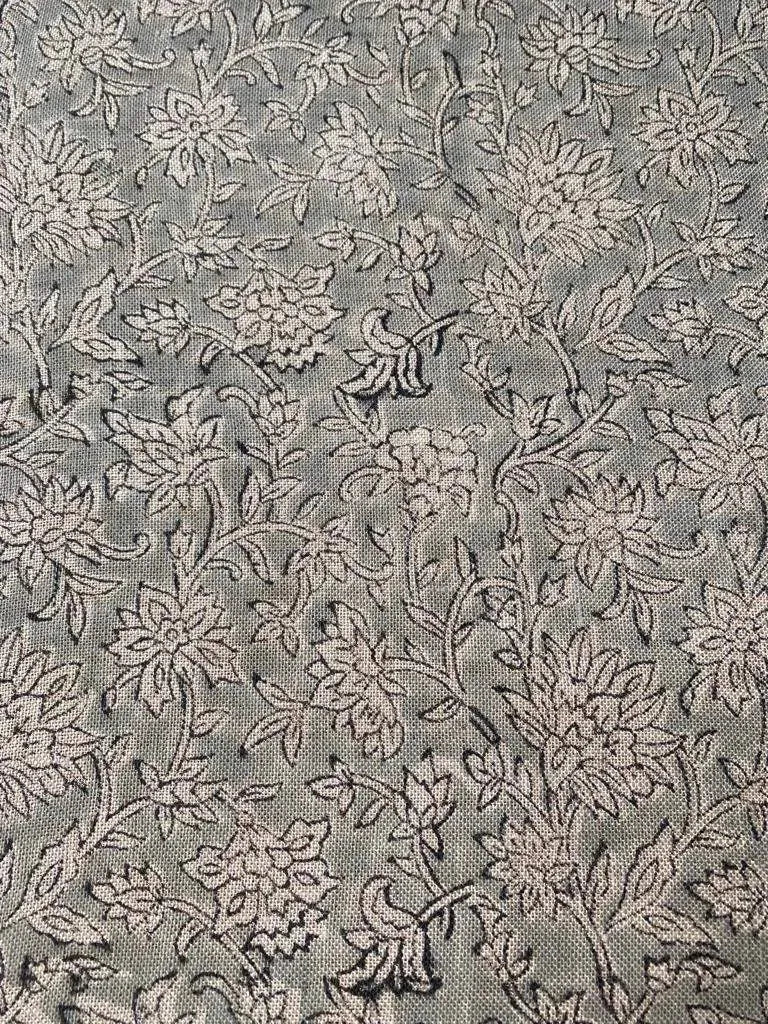 Linen fabric, Fabric by yard, Hand printed fabric, Block Print Fabric, Indian Fabric