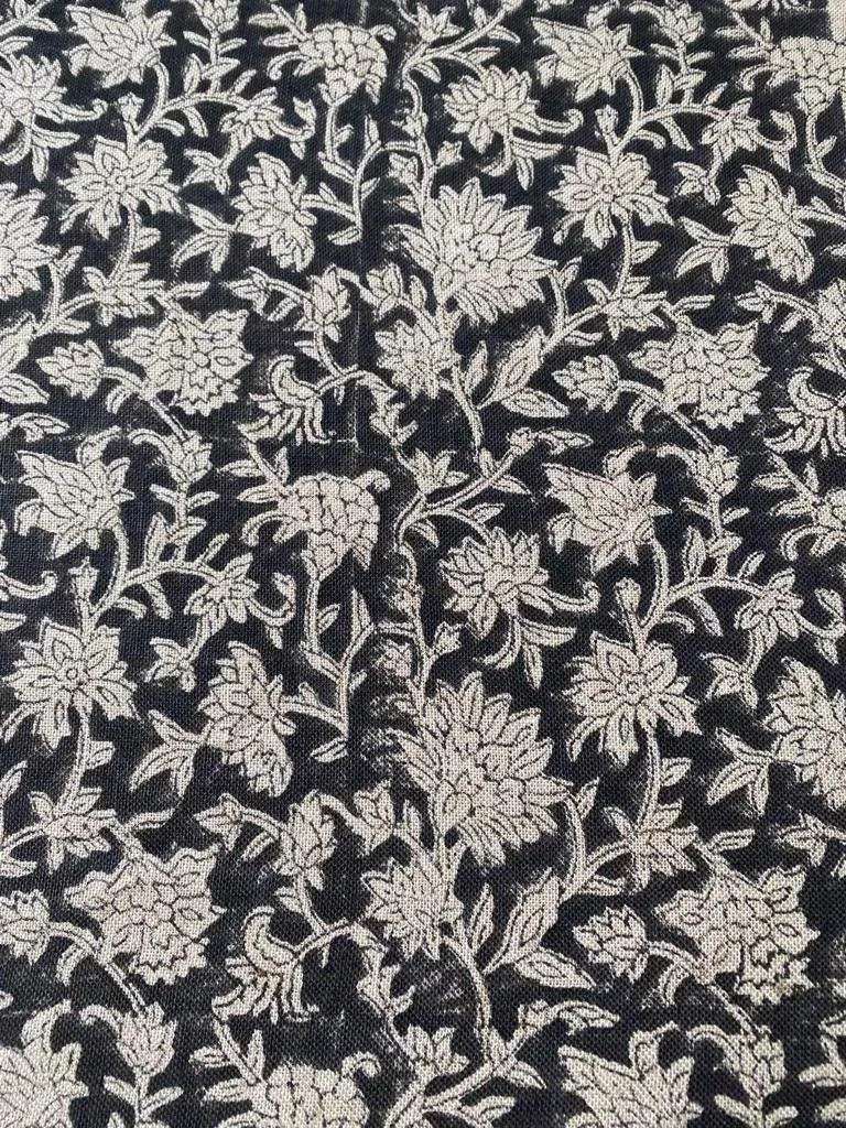 Swatche Block Print Handloom Linen Fabric
