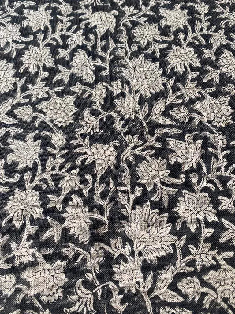 Swatche Block Print Handloom Linen Fabric