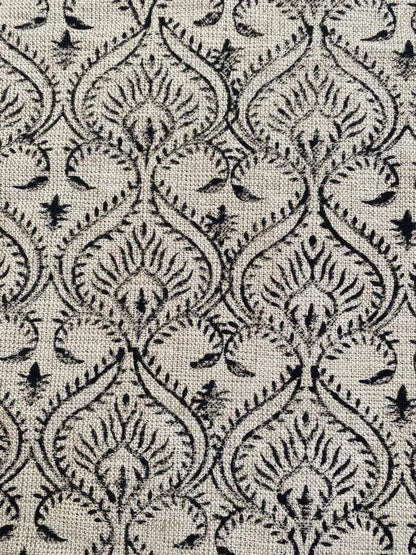 Linen fabric, Fabric by yard, Hand printed fabric, Block Print Fabric, Indian Fabric