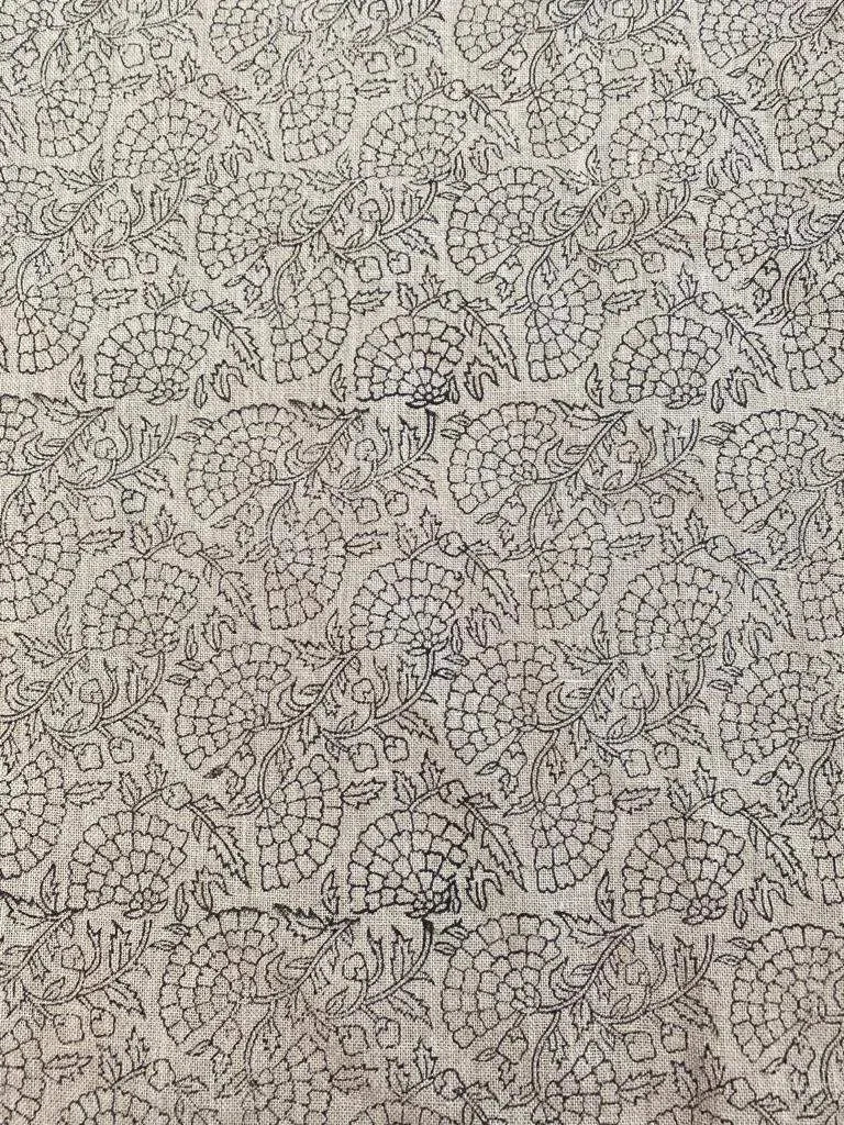 Lineen Block Print Handloom Linen Fabric