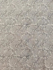 Flower Heavy linen fabric designer Indian hand block print heavy fabric pillowcases thick linen upholstery block printing art table - Rohiyaan