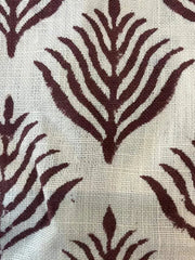 Flower Heavy linen fabric designer Indian hand block print heavy fabric pillowcases thick linen upholstery block printing art table - Rohiyaan