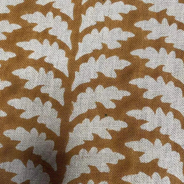 Fiona Hand Block Print Linen Fabric