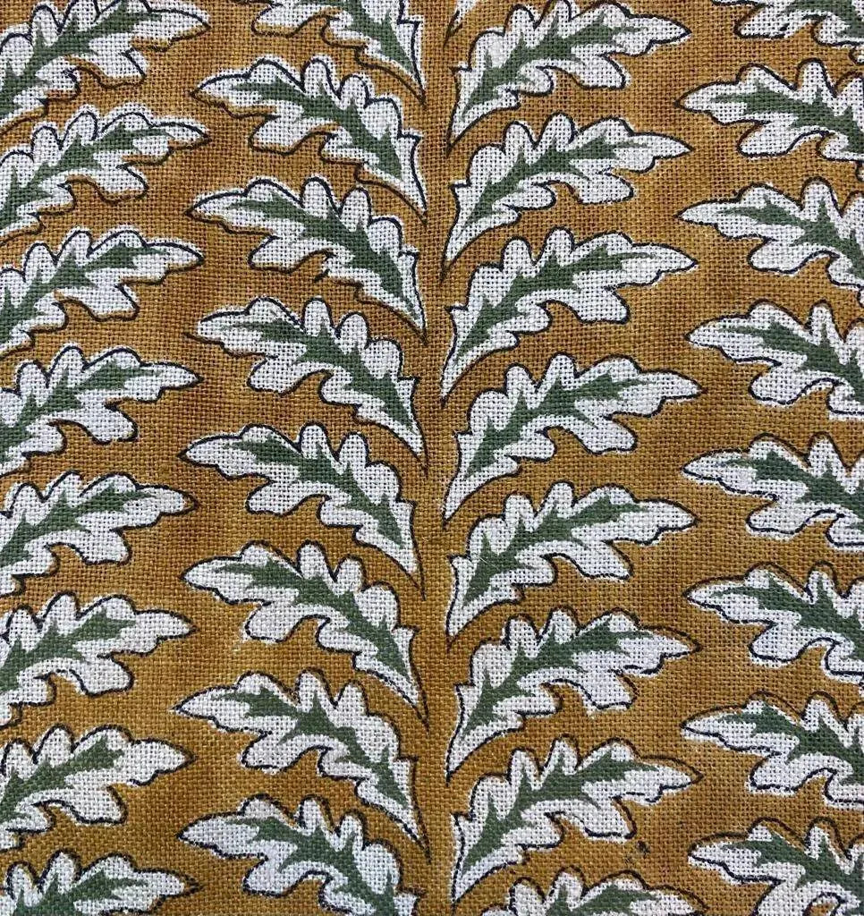 Misty Hand Block Print Linen Fabric