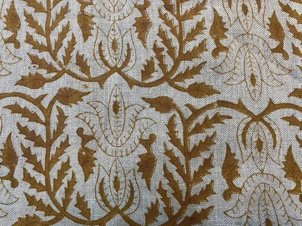 Galith Block Print Handloom Linen Fabric