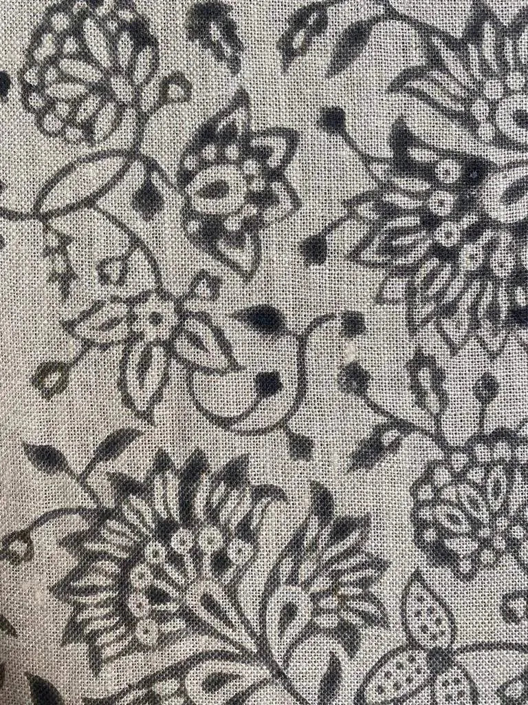 Endryn Block Print Handloom Linen Fabric