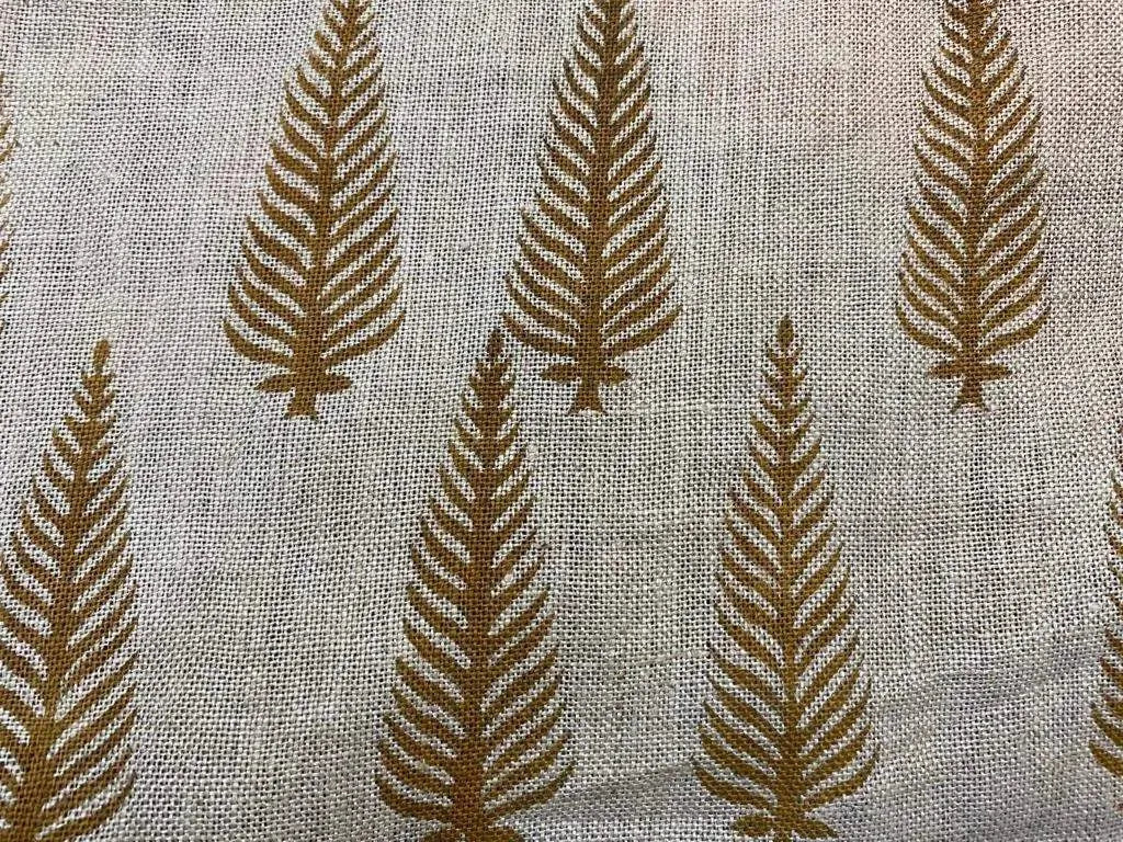 Conner Block Print Handloom Linen Fabric