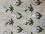 Handloom linen fabric designer indian hand block print heavy fabric pillowcases thick linen upholstery block printing art table cover - Rohiyaan