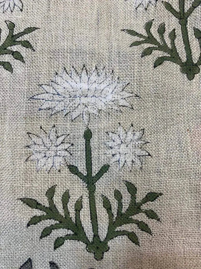 Linen fabric, Fabric by yard, Hand printed fabric, Block Print Fabric, Indian Fabric