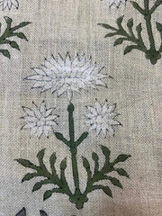 Linen fabric, Fabric by yard, Hand printed fabric, Block Print Fabric, Indian Fabric