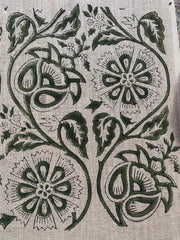 Heavy linen fabric designer Indian hand block print heavy fabric pillowcases thick linen upholstery block printing art table cover,Curtains - Rohiyaan