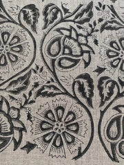Linen fabric, Fabric by yard, Hand printed fabric, Block Print Fabric, Indian Fabric