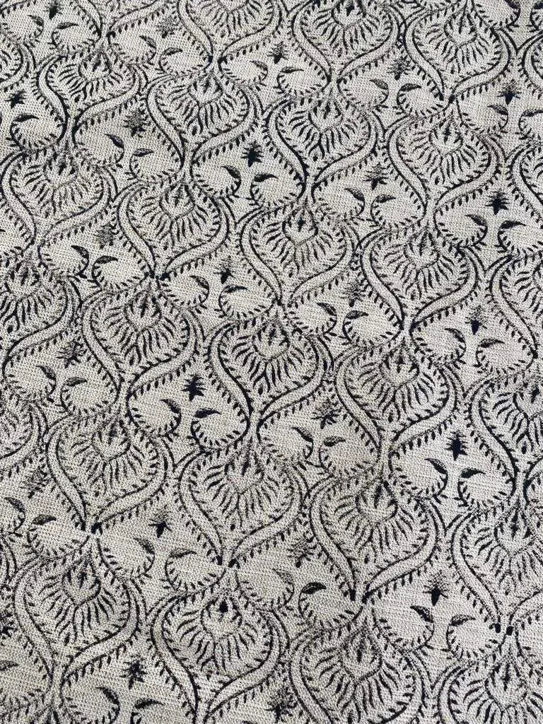 Ivyra Block Print Handloom Linen Fabric