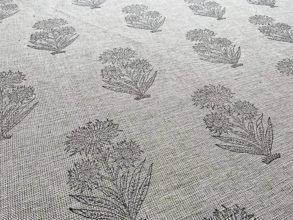 Aurelis Block Print Handloom Linen Fabric