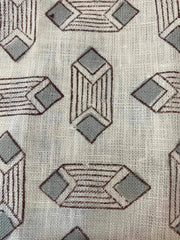 Papier Print Flower Heavy linen fabric designer Indian hand block print heavy fabric pillowcases thick linen upholstery block printing art - Rohiyaan