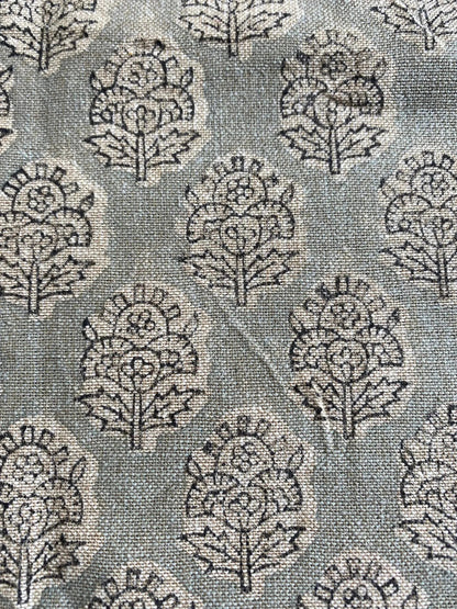 Linen fabric, Fabric by yard, Hand printed fabric, Block Print Fabric, Indian Fabric