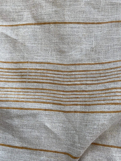 Zalari Block Print Handloom Linen Fabric