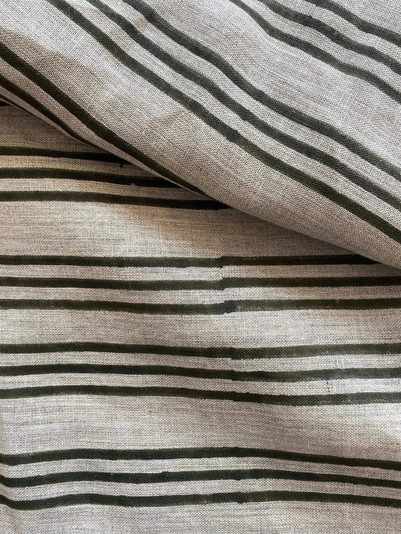 Tirian Block Print Handloom Linen Fabric