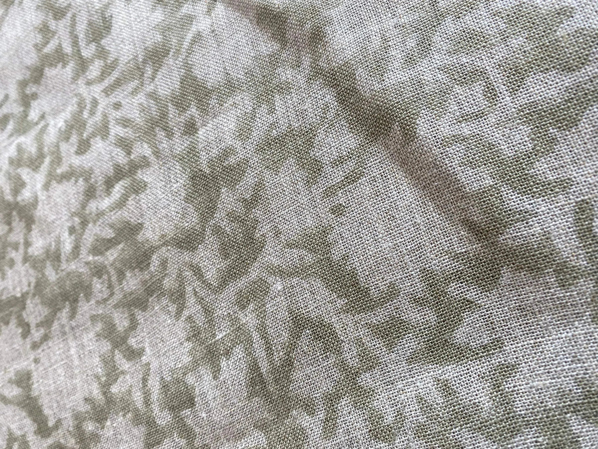 Jamia Block Print Handloom Linen Fabric