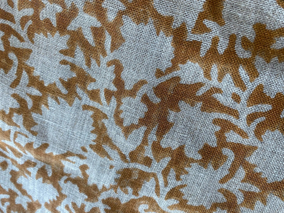 Reylin Block Print Handloom Linen Fabric