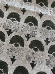 Butterfly Block Print Handloom Linen