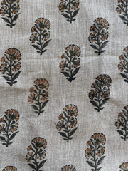 Prynda Block Print Handloom Linen Fabric