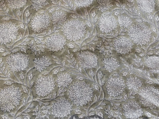 Linen fabric, Fabric by yard, Hand printed fabric, Block Print Fabric, Indian Fabric