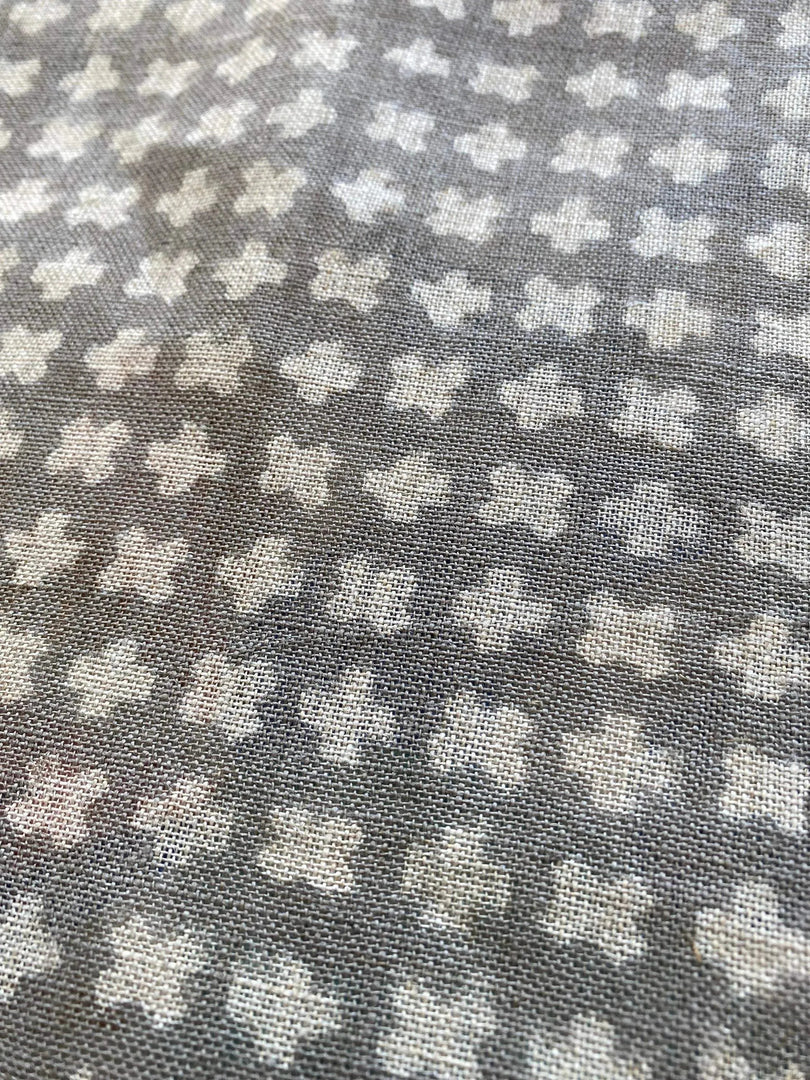 Enoki Hand Block Print Linen Fabric