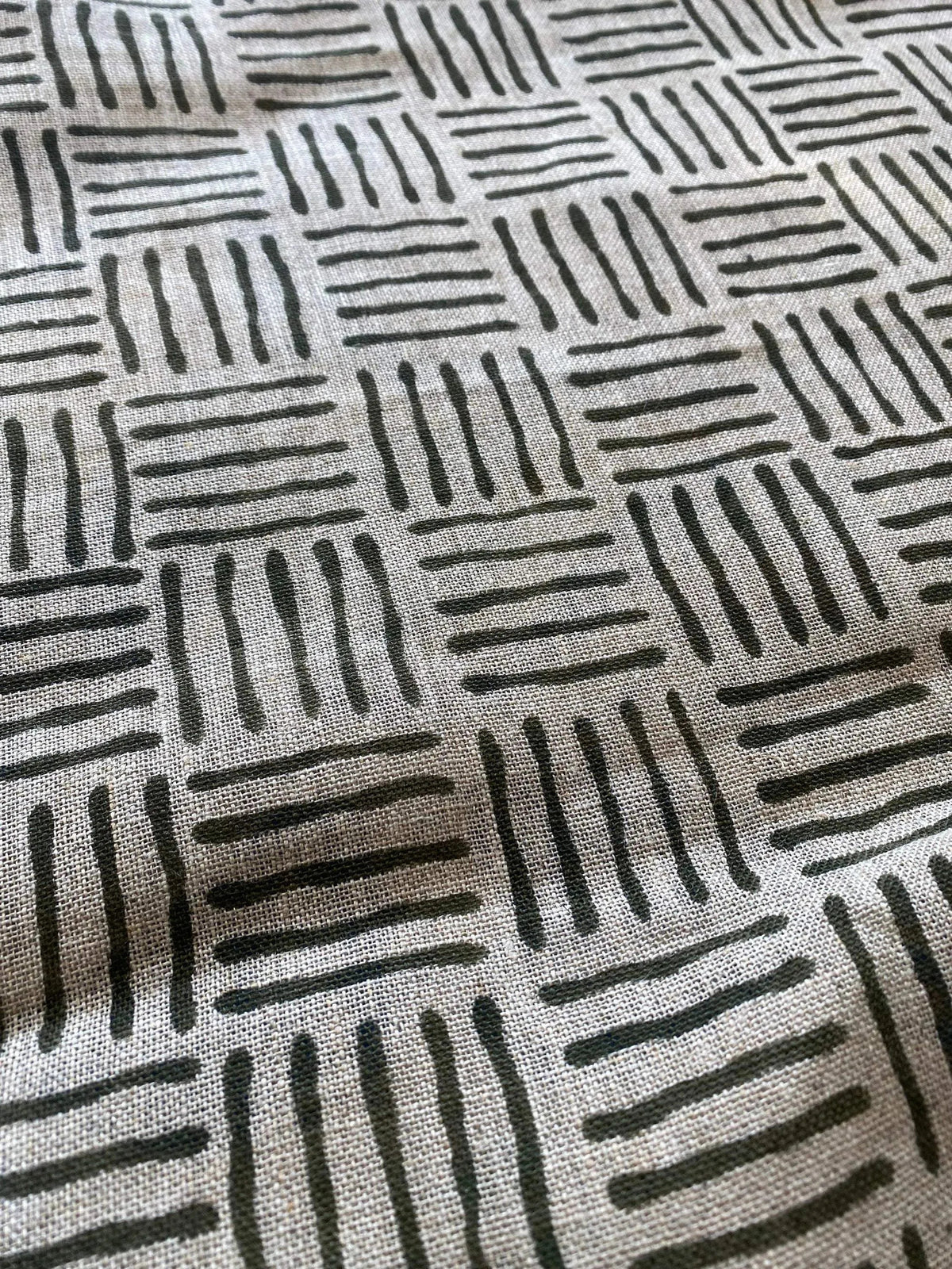 Eva Hand Block Print Linen Fabric