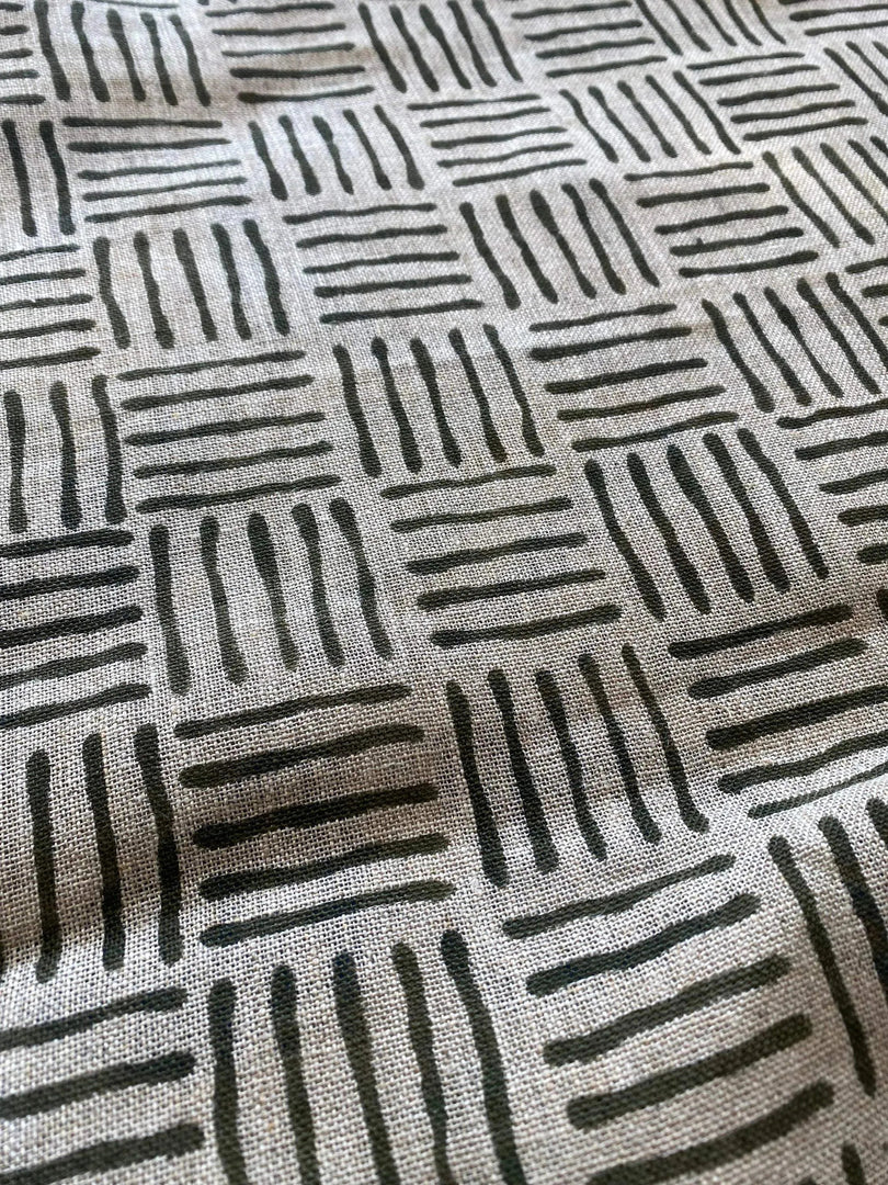 Eva Hand Block Print Linen Fabric