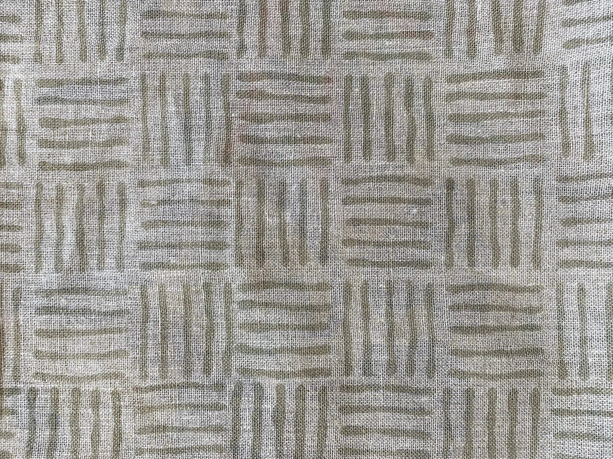 Eva Hand Block Print Linen Fabric