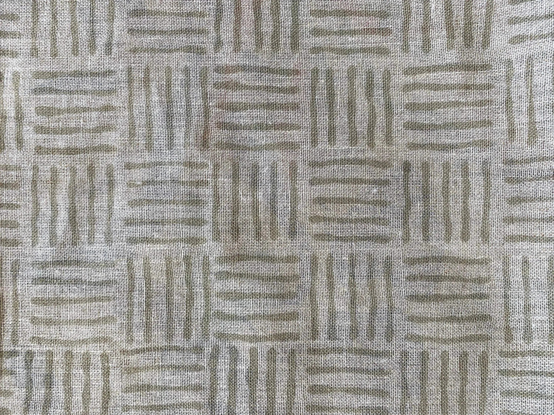 Eva Hand Block Print Linen Fabric