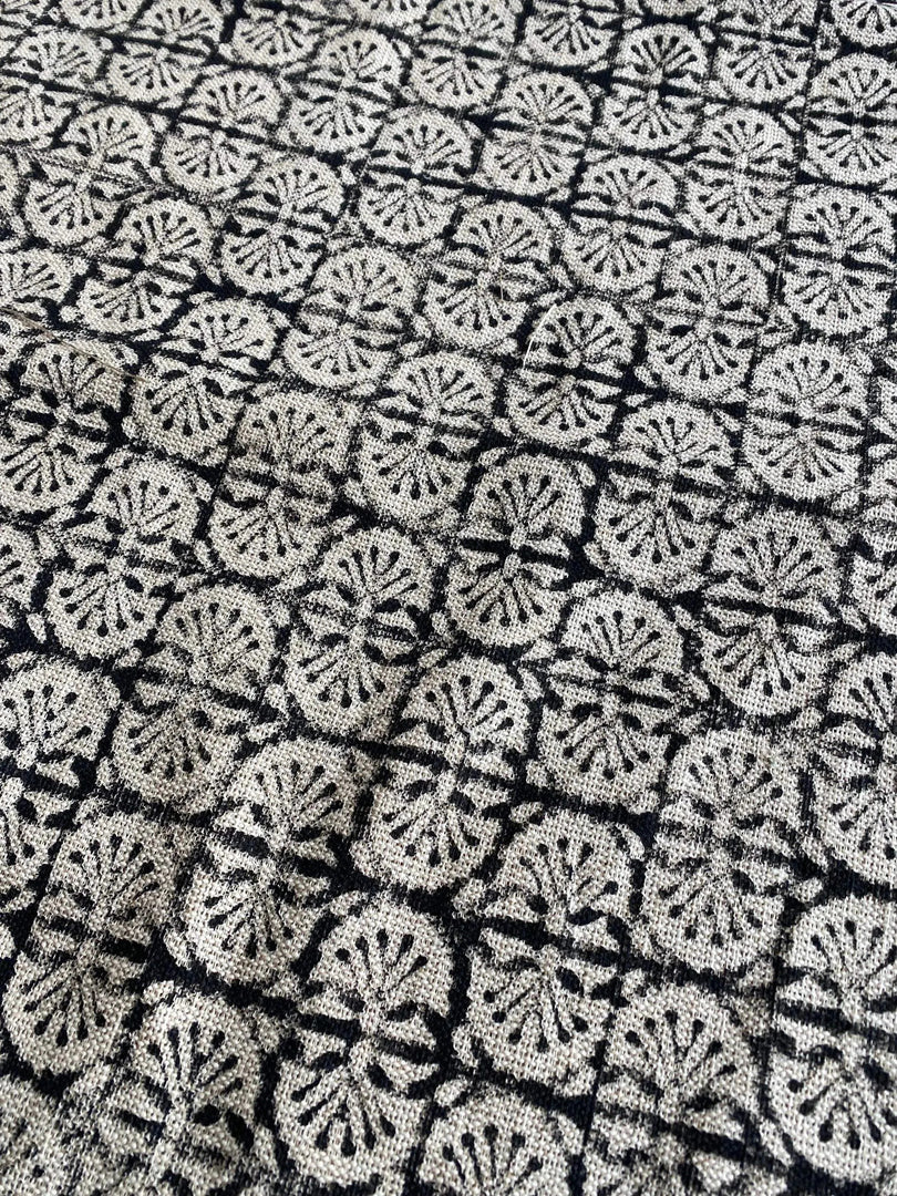 Arwelle Block Print Handloom Linen Fabric
