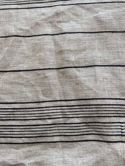 Crimzie Block Print Handloom Linen Fabric