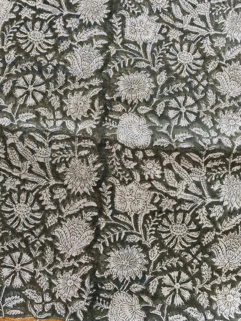 Naples Hand Block Print Linen Fabric