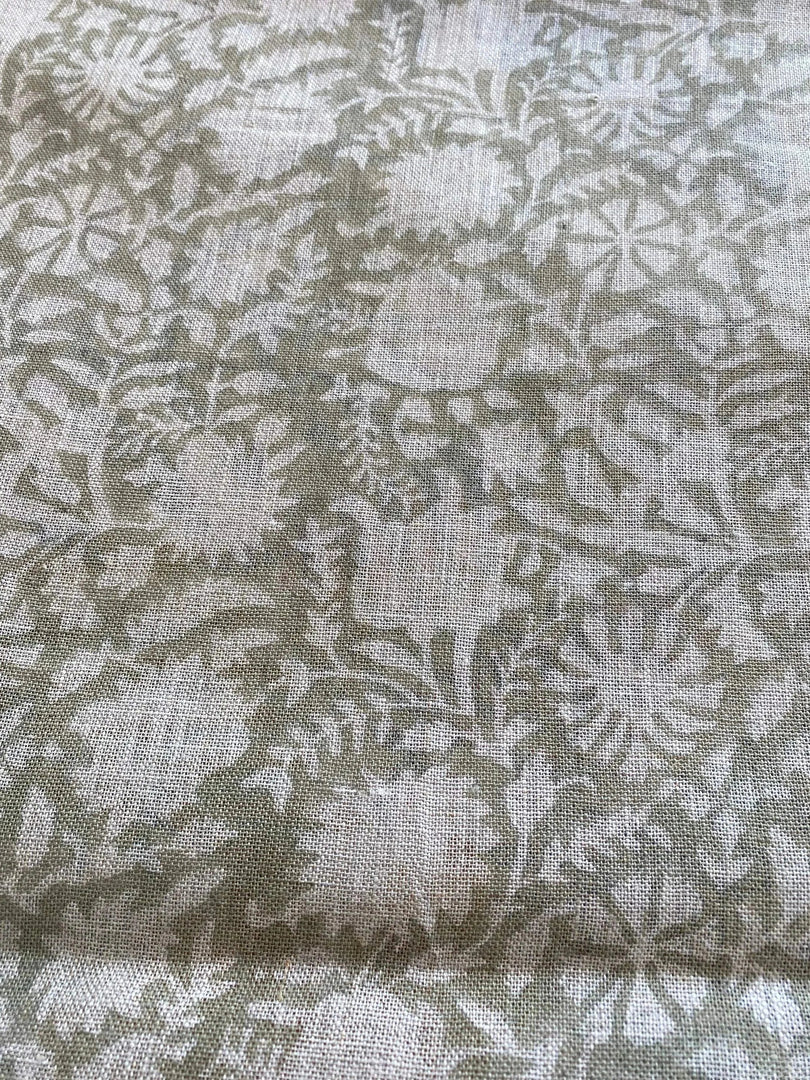 Julane Block Print Handloom Linen Fabric