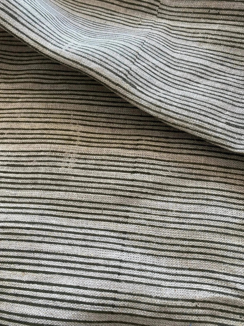 Quorra Block Print Handloom Linen Fabric