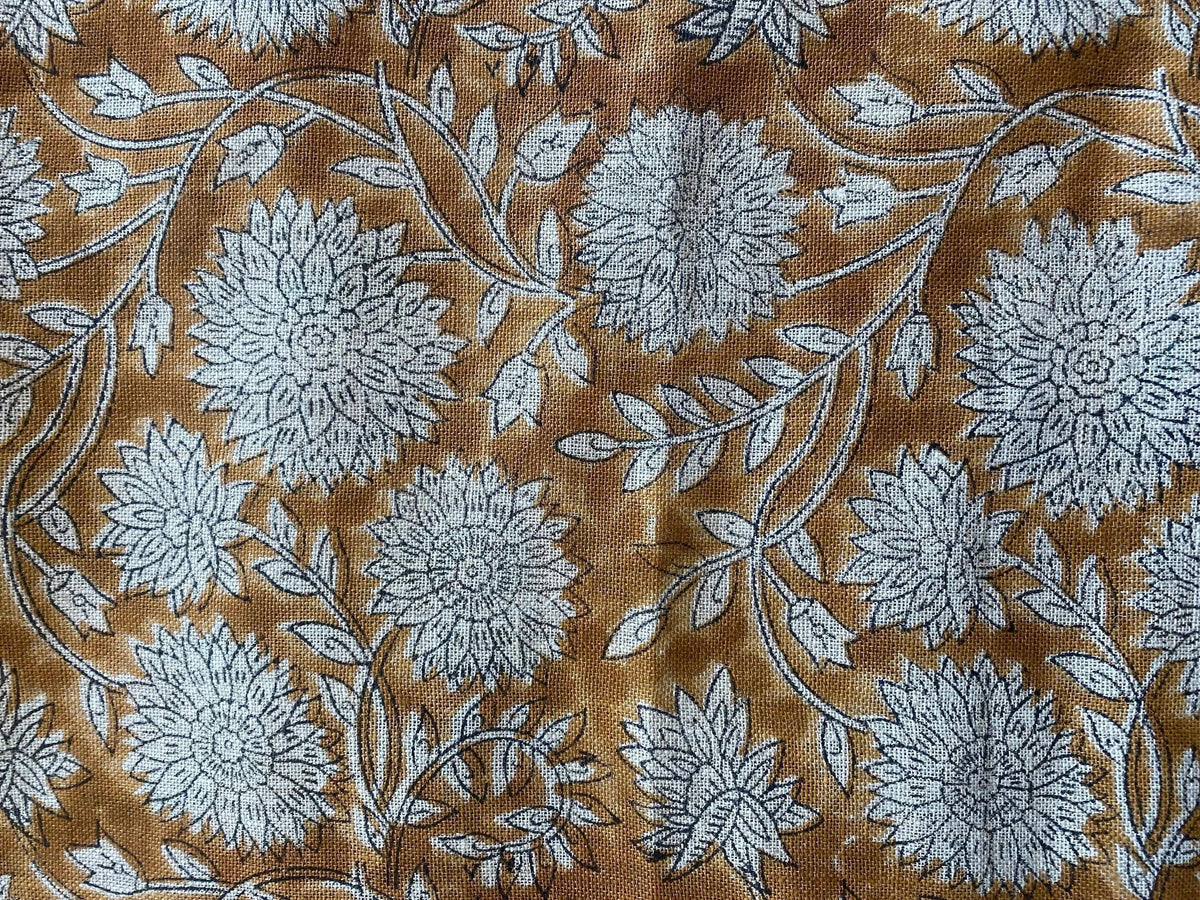Sorrelia Block Print Handloom Linen Fabric