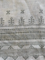 Jameson Block Print Handloom Linen Fabric