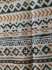 Eengel Hand Block Print Linen Fabric