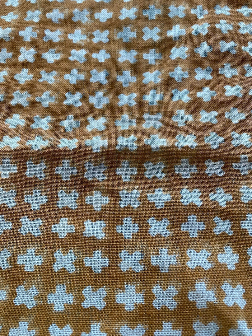 Lintal Block Print Handloom Linen Fabric