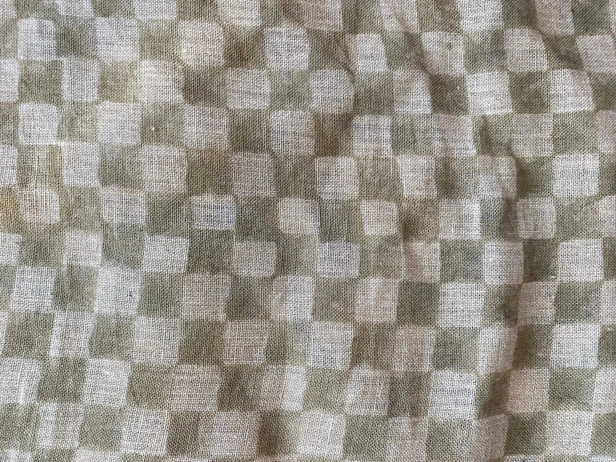 Graphin Block Print Handloom Linen Fabric