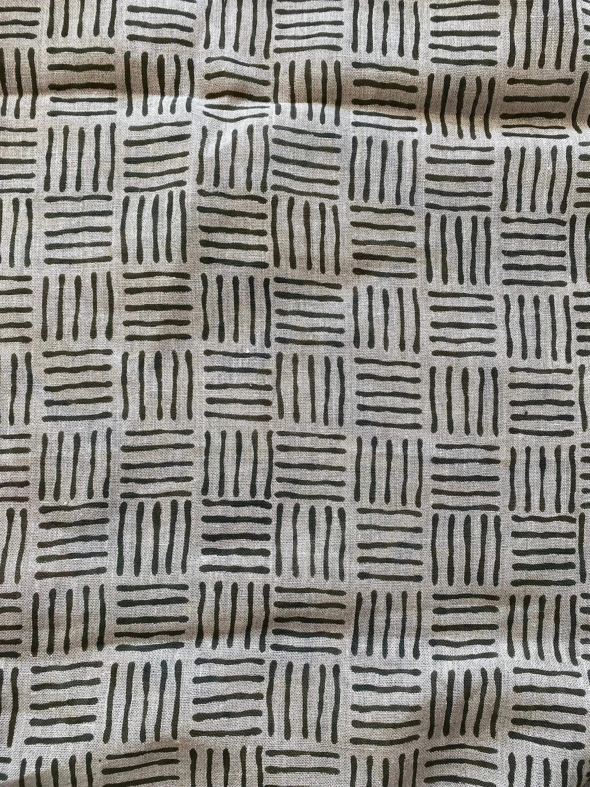 Eva Hand Block Print Linen Fabric