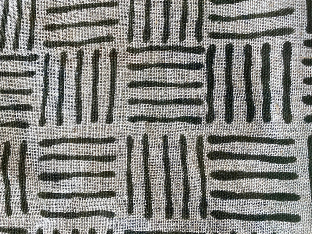 Eva Hand Block Print Linen Fabric